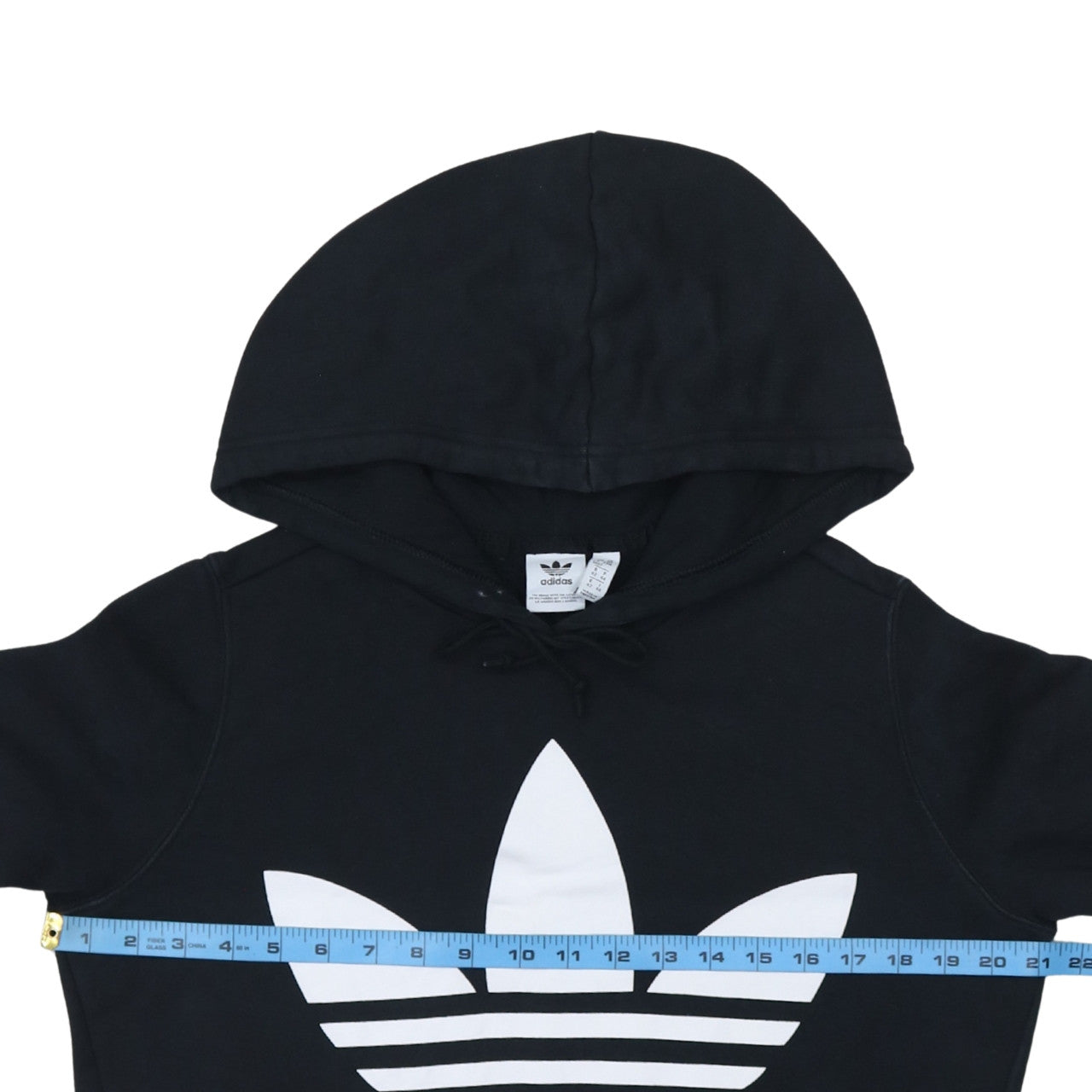 Adidas Women Black Size 16 Hooded Pullover Sweatshirt Trefoil Logo