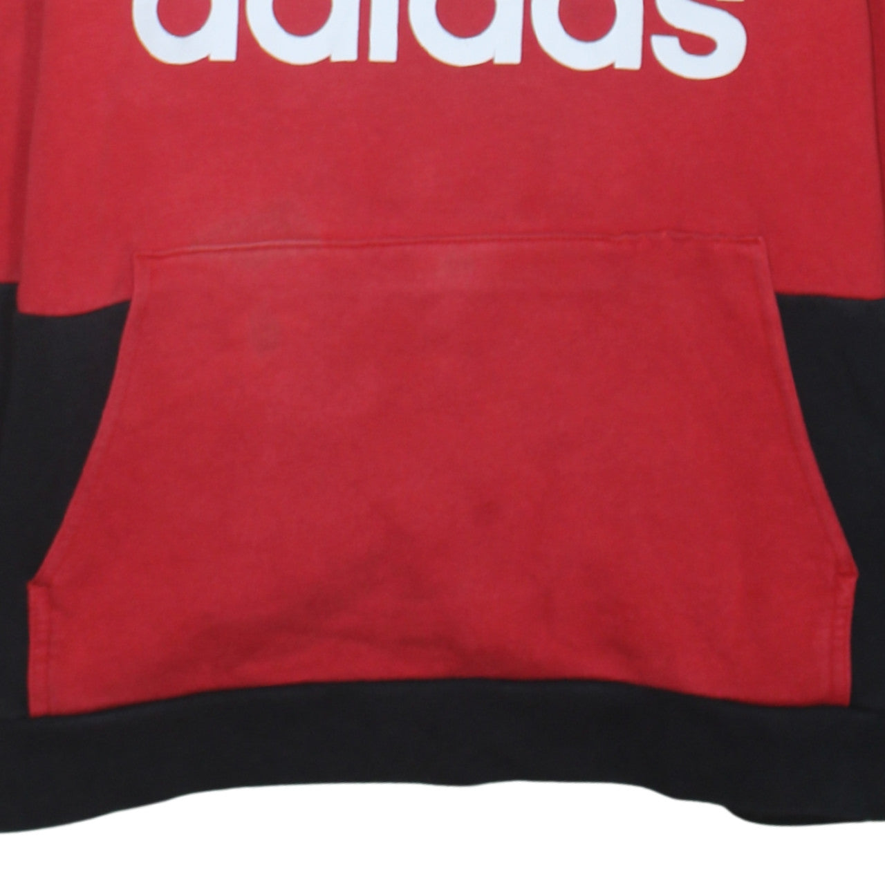 Adidas Womens Red Black Pullover Hoodie Size 18/20 Logo Print