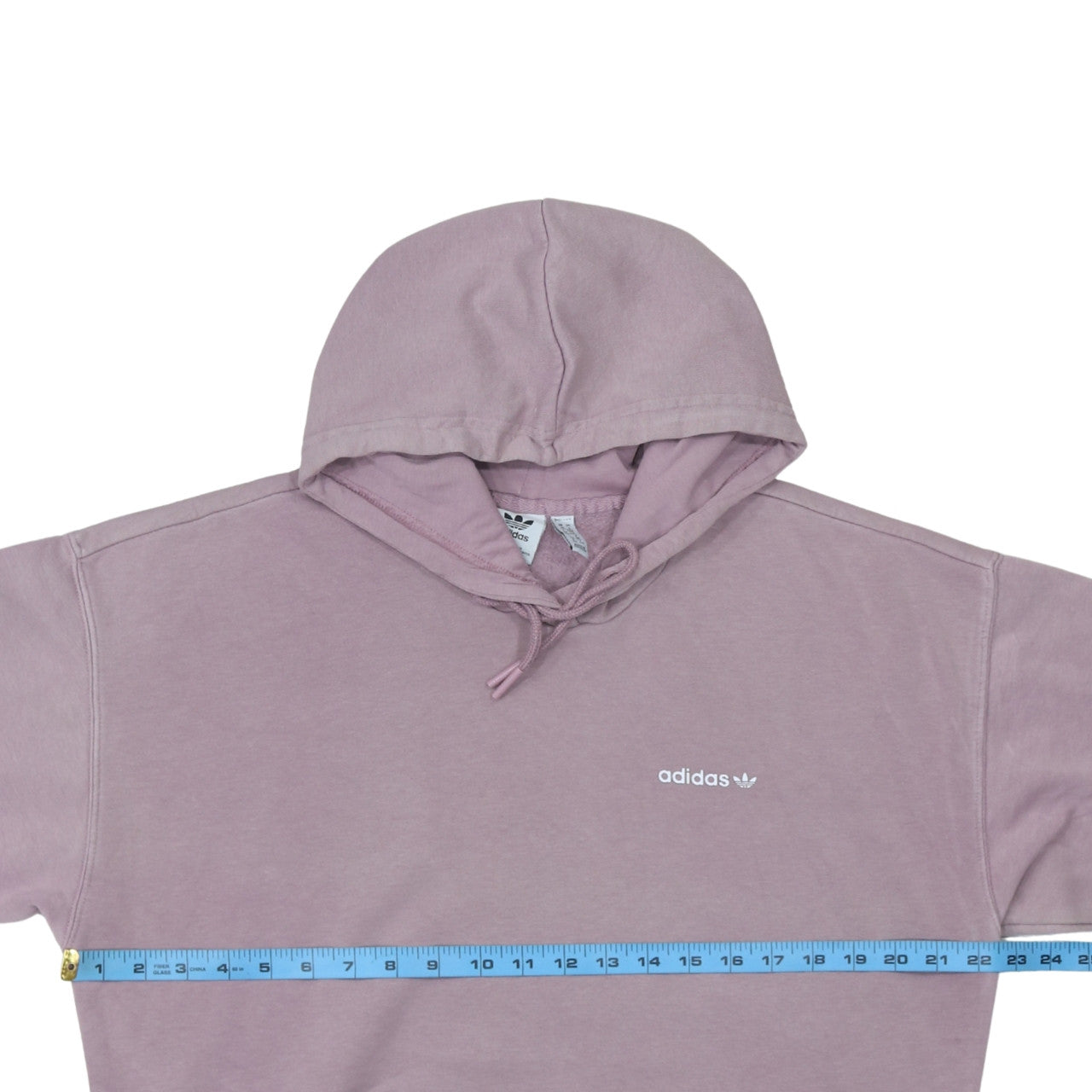Adidas Womens Mauve Pullover Hoodie Size 10 Cotton Blend Casual
