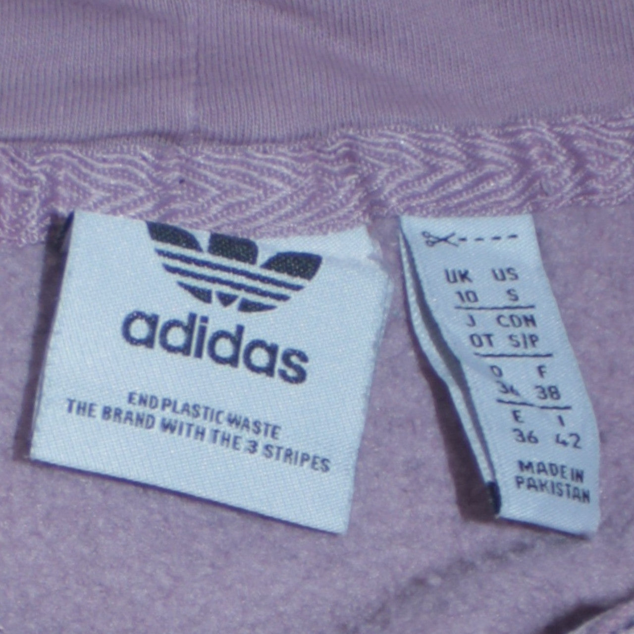 Adidas Womens Mauve Pullover Hoodie Size 10 Cotton Blend Casual