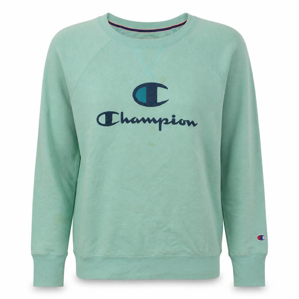 Champion Women's Green Crew Neck Pullover Sweatshirt Size L