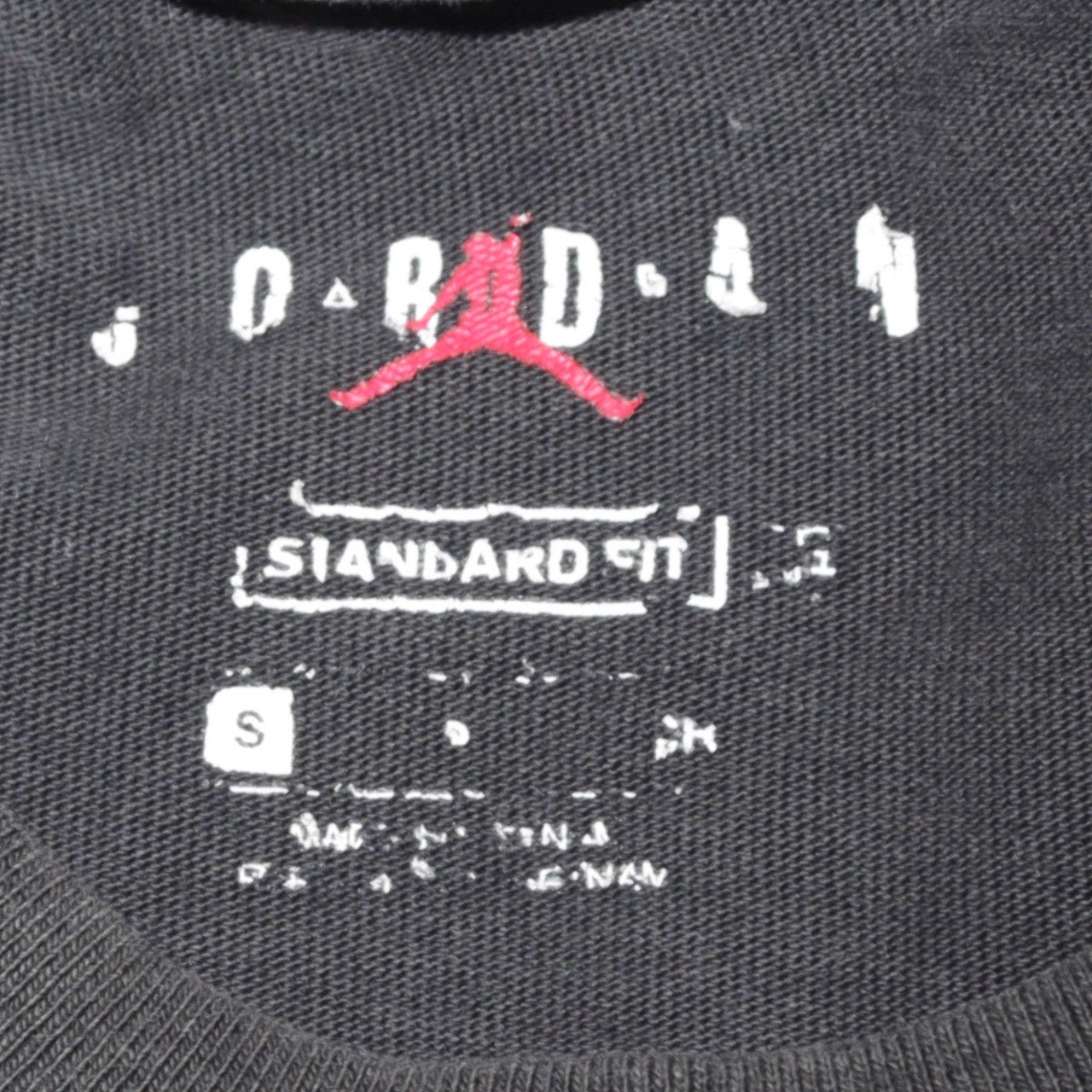 Jordan Men's Black Graphic Standard Fit T-Shirt Size S