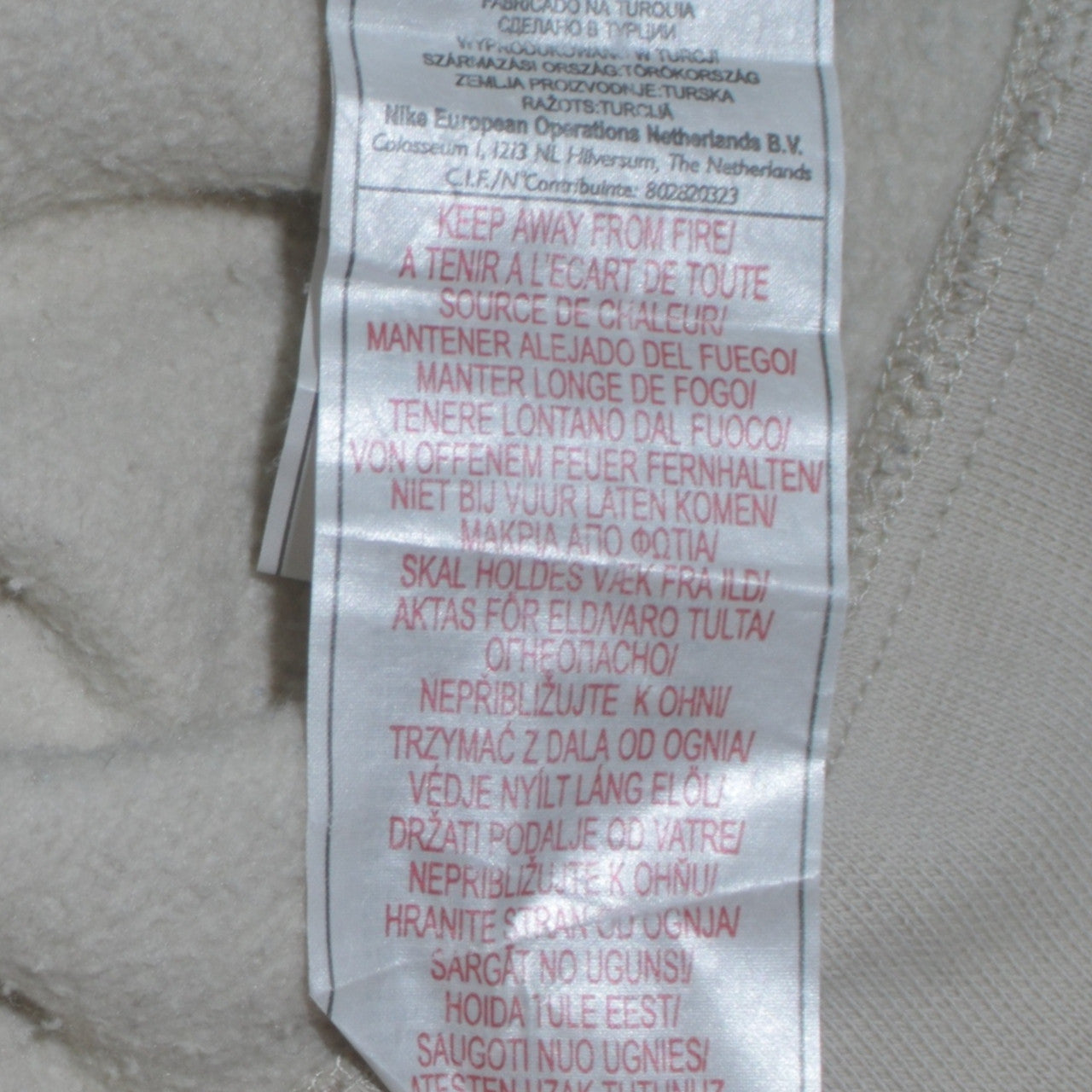 Nike Men's Beige XL V-Neck Pullover Sweatshirt Fleece