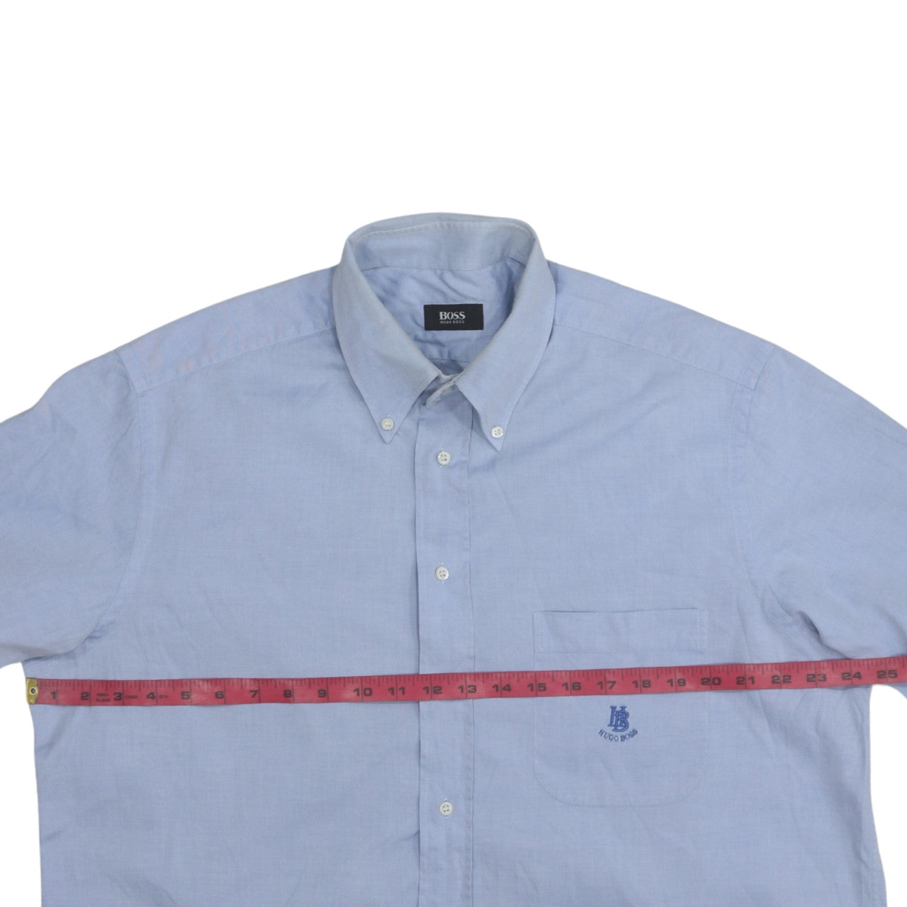 Hugo Boss Men's Blue Long Sleeve Button-Down Cotton Shirt Size L