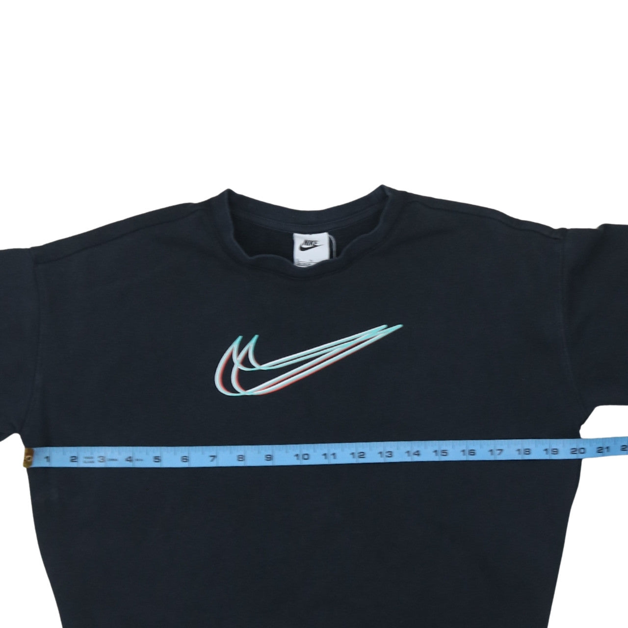 Nike Boys Black XL Crew Neck Pullover Sweatshirt with Logo Detail