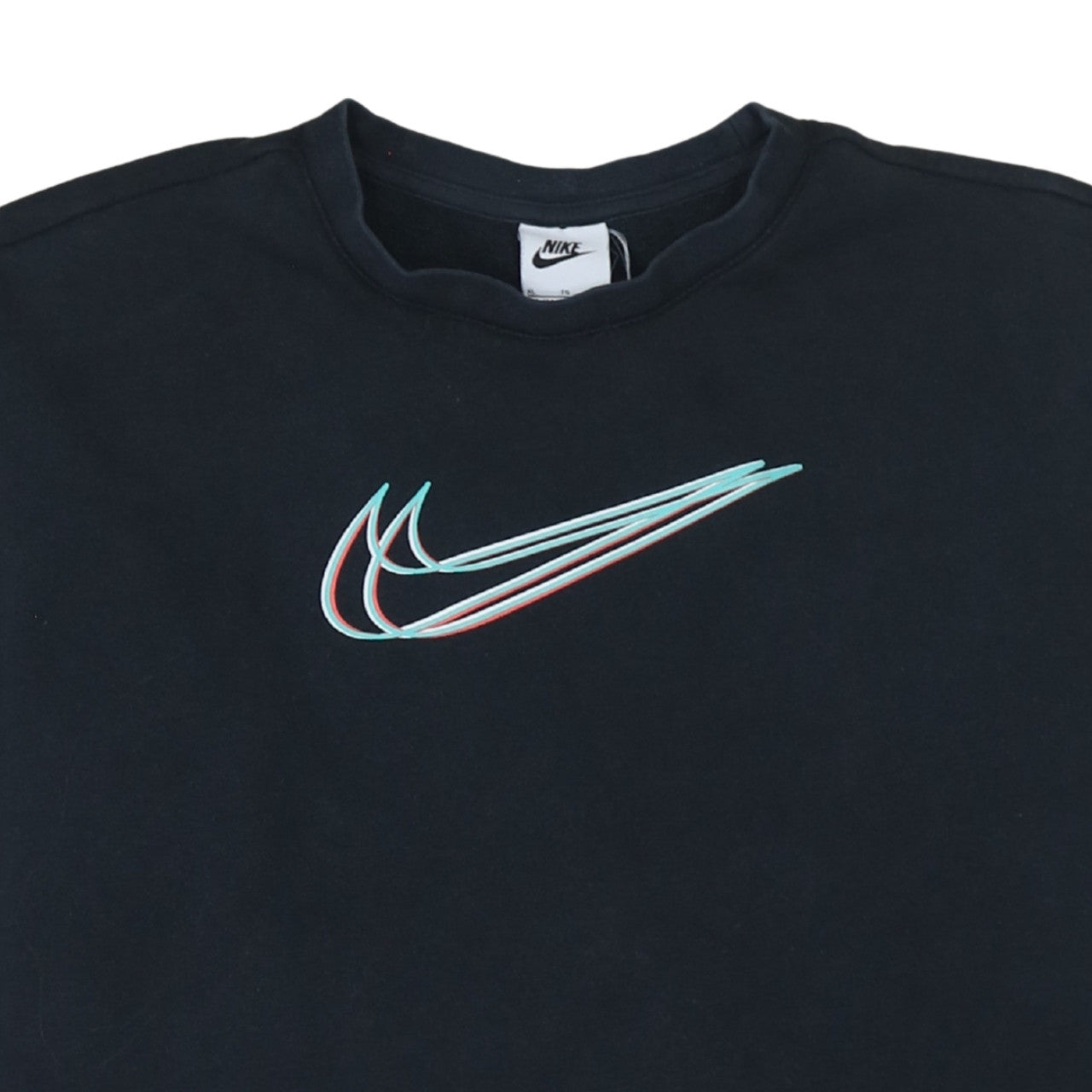 Nike Boys Black XL Crew Neck Pullover Sweatshirt with Logo Detail