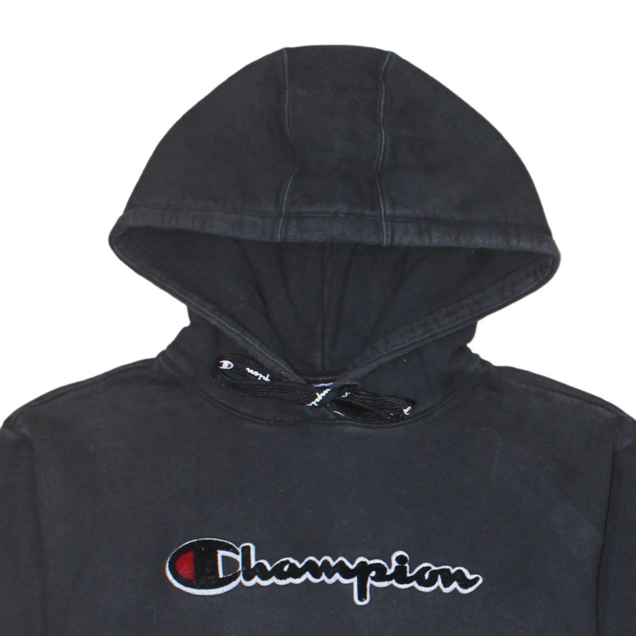 Champion Men's Black Small Pullover Hoodie with Logo Embroidery