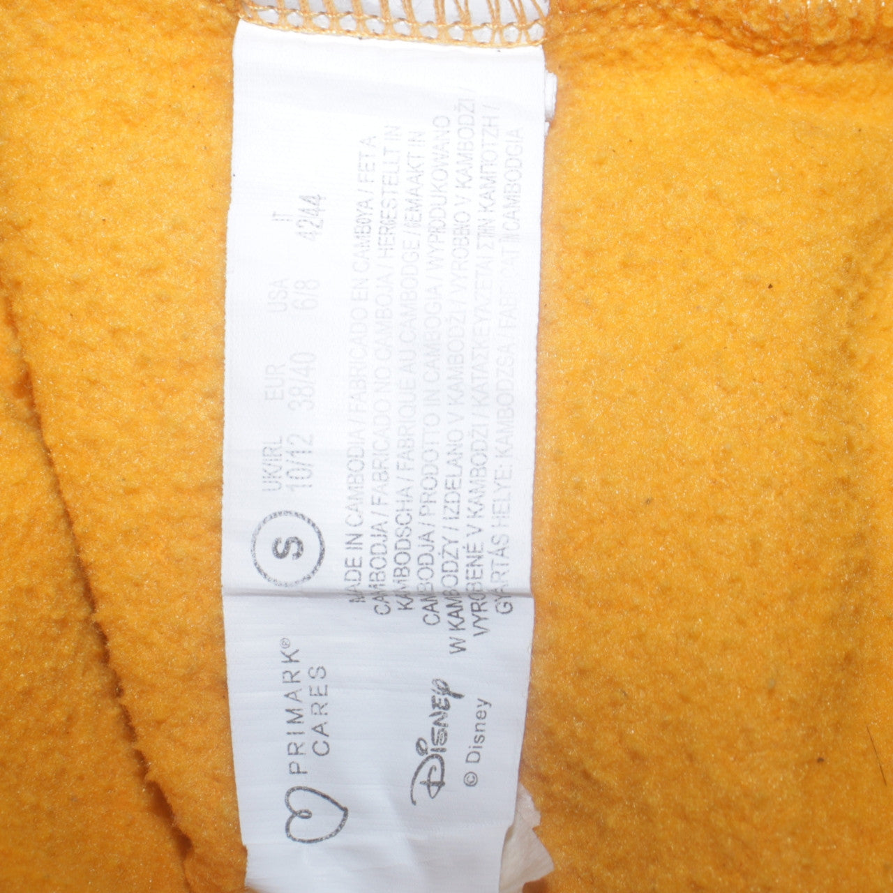Disney Women’s Yellow Mickey & Co Pullover Sweatshirt Size S