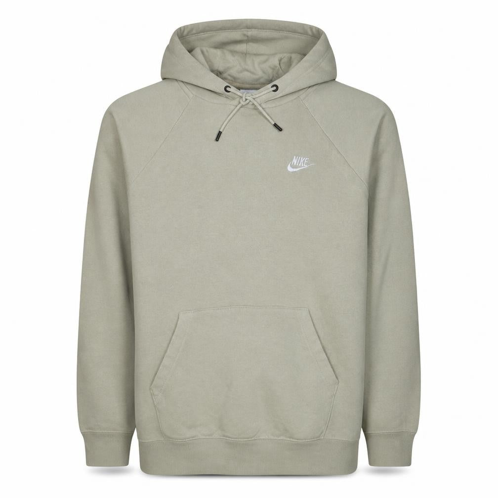 Nike Men's Beige XL Pullover Hoodie with Logo and Kangaroo Pocket