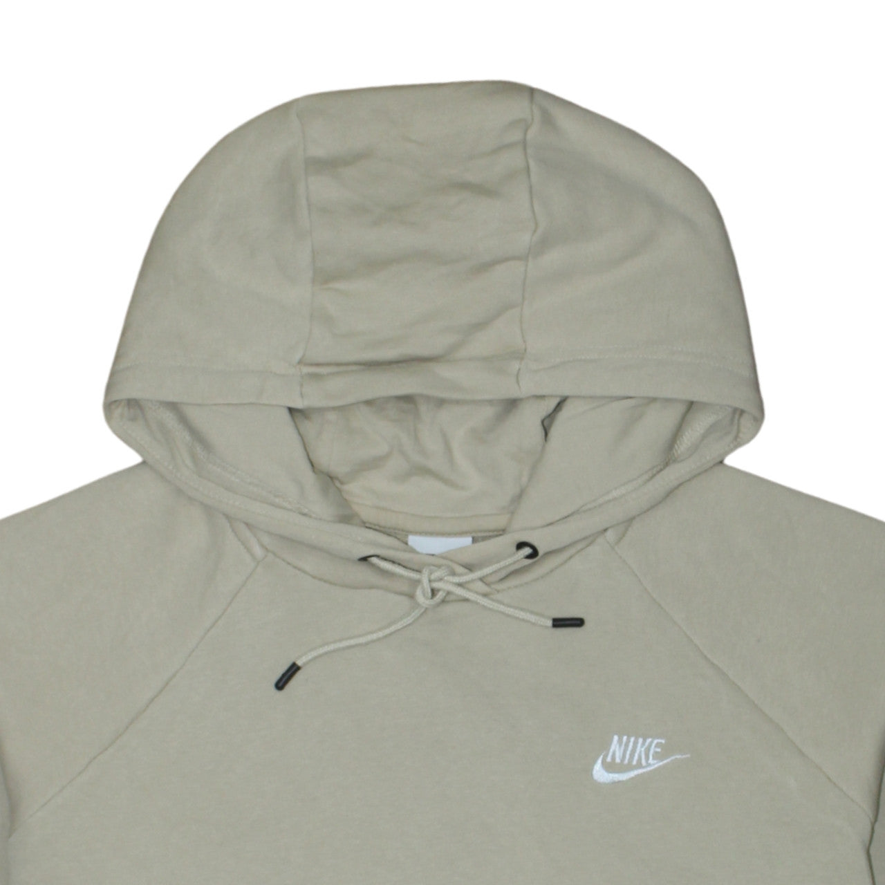 Nike Men's Beige XL Pullover Hoodie with Logo and Kangaroo Pocket