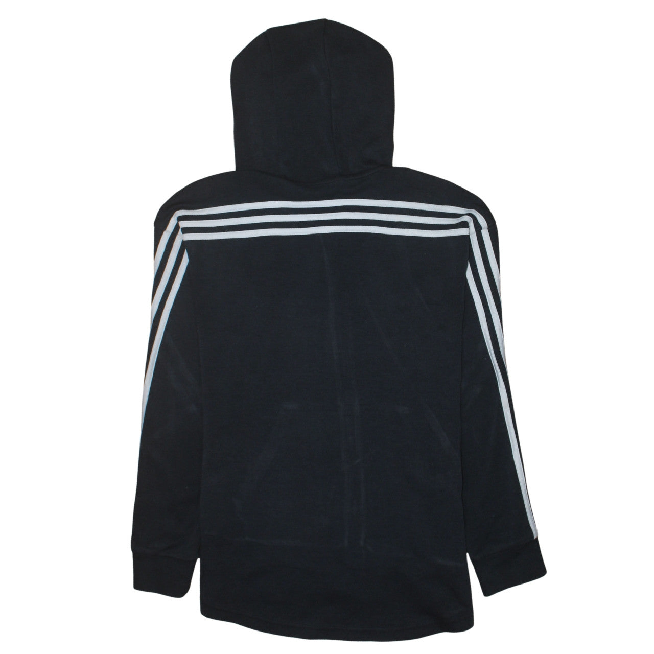 Adidas Teens Black Full Zip Hoodie L Sportswear Logo Sweatshirt