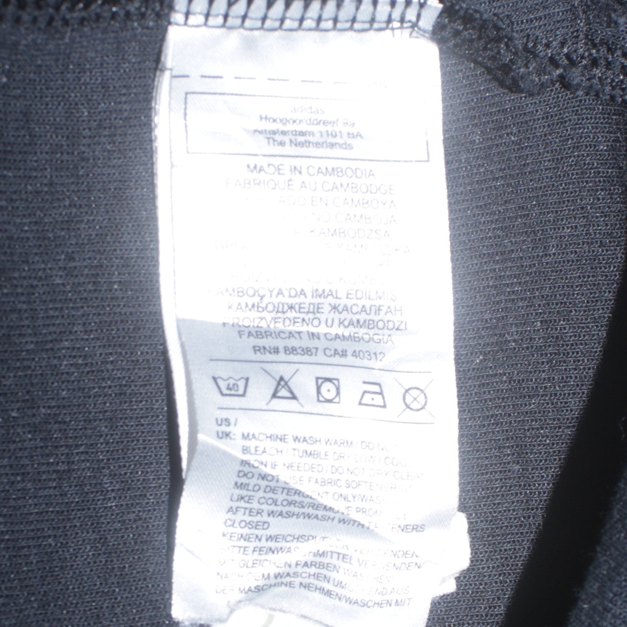 Adidas Teens Black Full Zip Hoodie L Sportswear Logo Sweatshirt