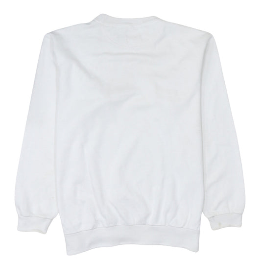Champion Men's White L Pullover Sweatshirt Embroidered Logo