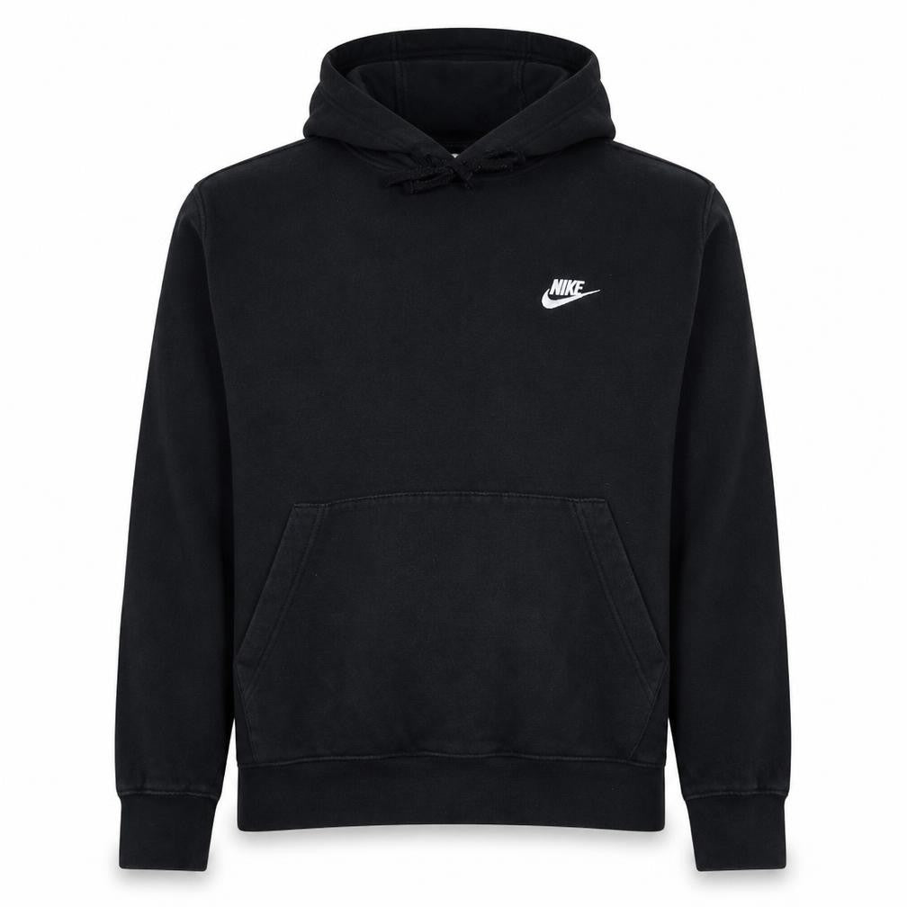 Nike Men's Black Small Pullover Hoodie with Logo and Kangaroo Pocket