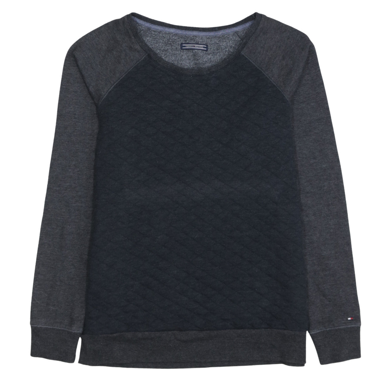Tommy Hilfiger Men’s Grey Quilted Crew Neck Sweatshirt M