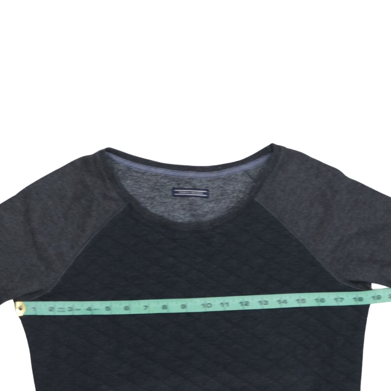 Tommy Hilfiger Men’s Grey Quilted Crew Neck Sweatshirt M