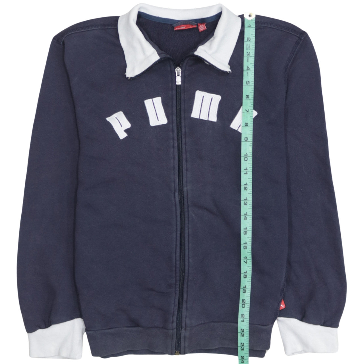 Puma Womens Navy Full Zip Sweatshirt Size 12 Cotton Blend