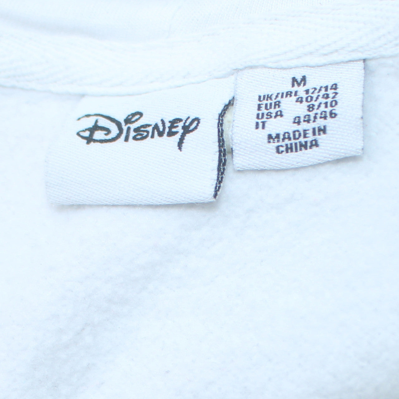 Disney Primark Womens White Mickey Hoodie Size M UK 12/14 Pullover