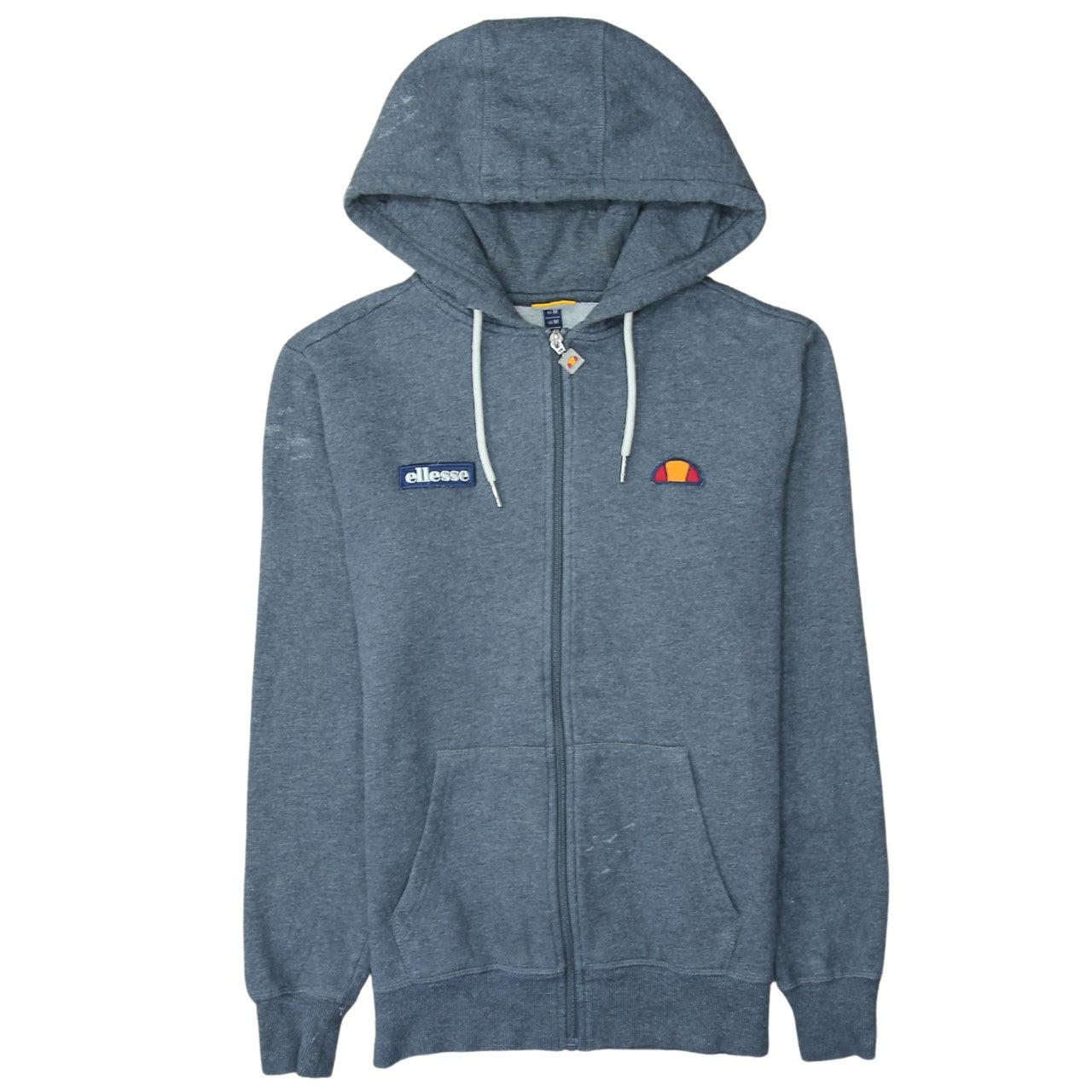 Ellesse Mens Blue Full Zip Hoodie M Regular Fit Logo Fleece