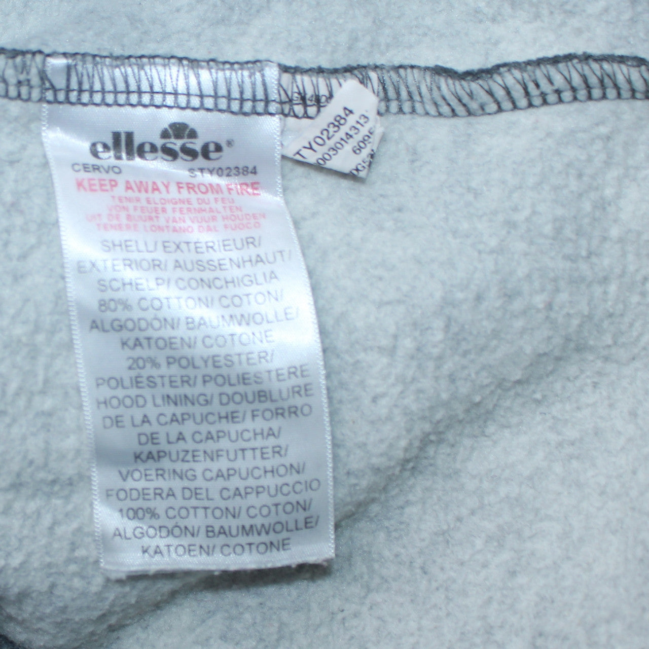 Ellesse Mens Blue Full Zip Hoodie M Regular Fit Logo Fleece