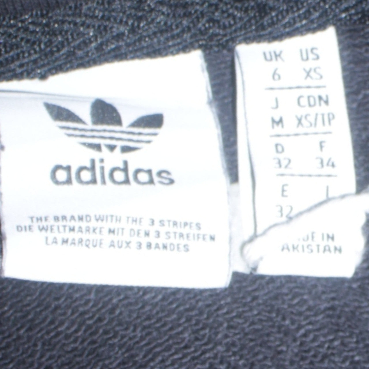 Adidas Womens Black XS Full Zip Hoodie Sweatshirt Classic Style