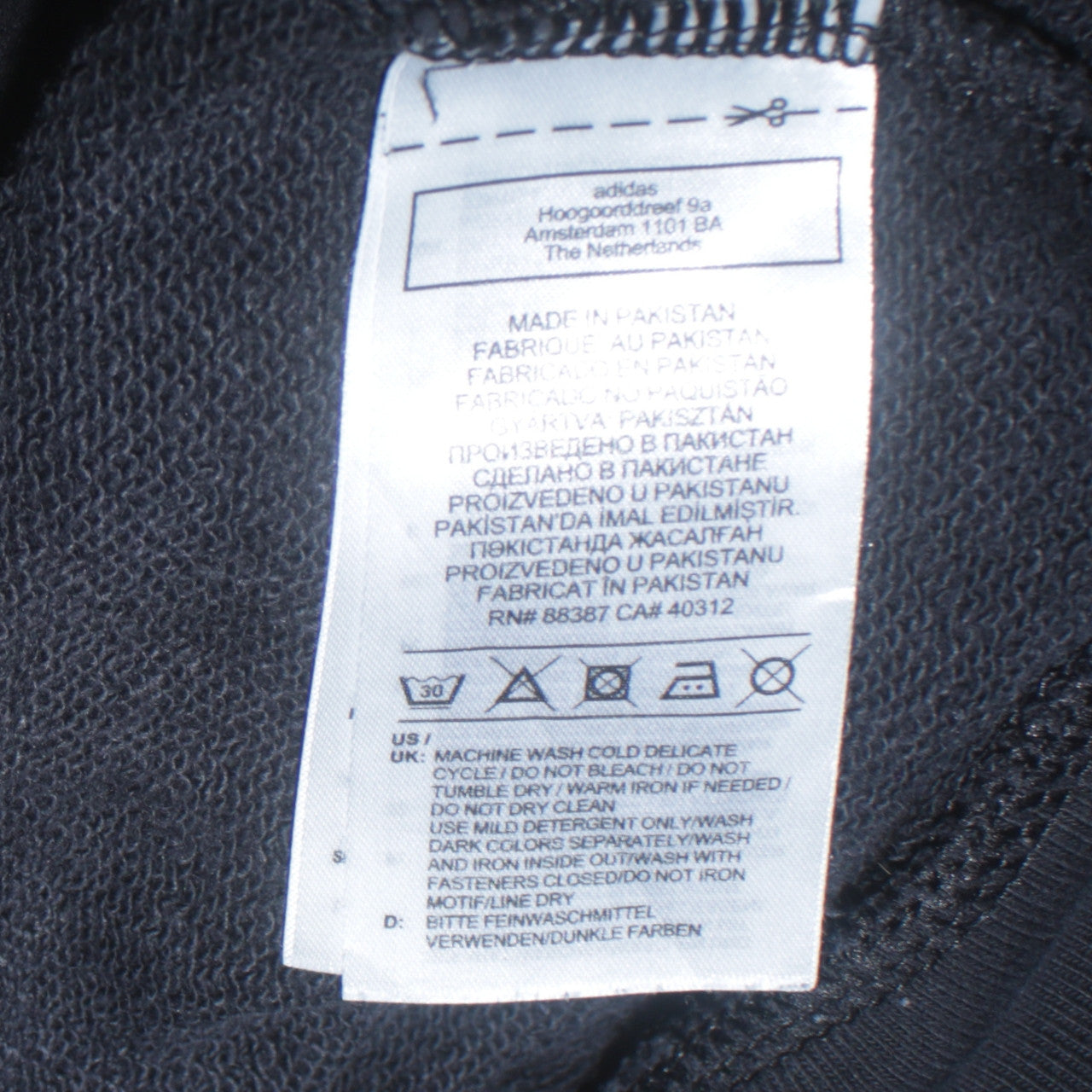 Adidas Womens Black XS Full Zip Hoodie Sweatshirt Classic Style