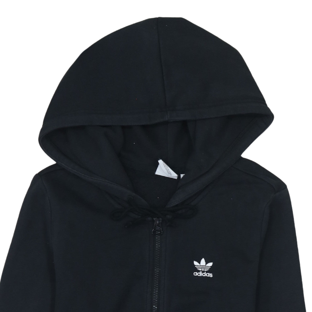 Adidas Womens Black XS Full Zip Hoodie Sweatshirt Classic Style