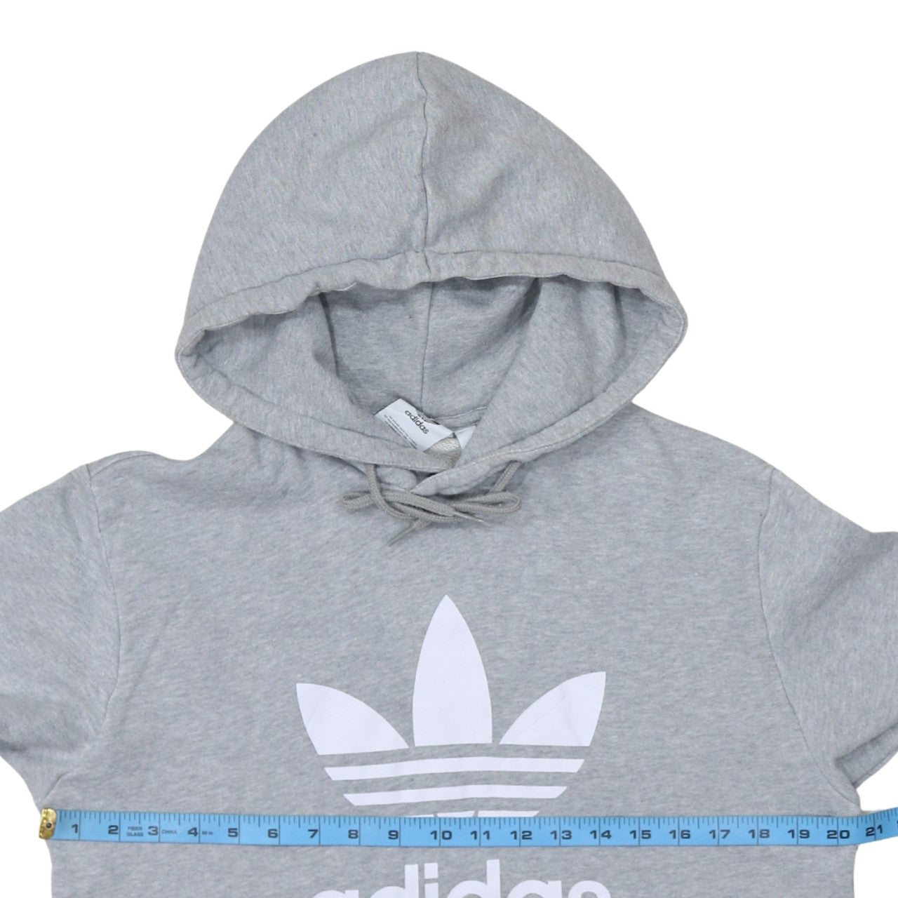 Adidas Women Grey Hoodie UK 18 Pullover Hooded Sweatshirt