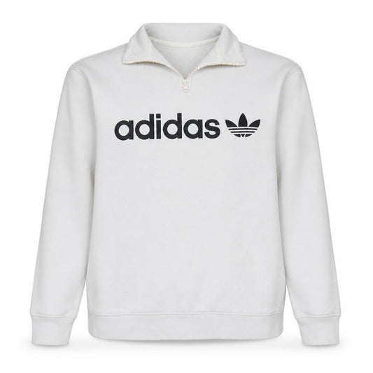 Adidas Women’s Ivory 1/4 Zip Pullover Sweatshirt UK 12