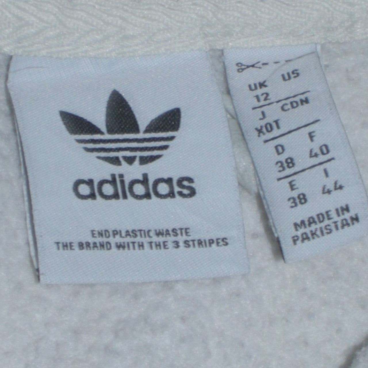 Adidas Women’s Ivory 1/4 Zip Pullover Sweatshirt UK 12