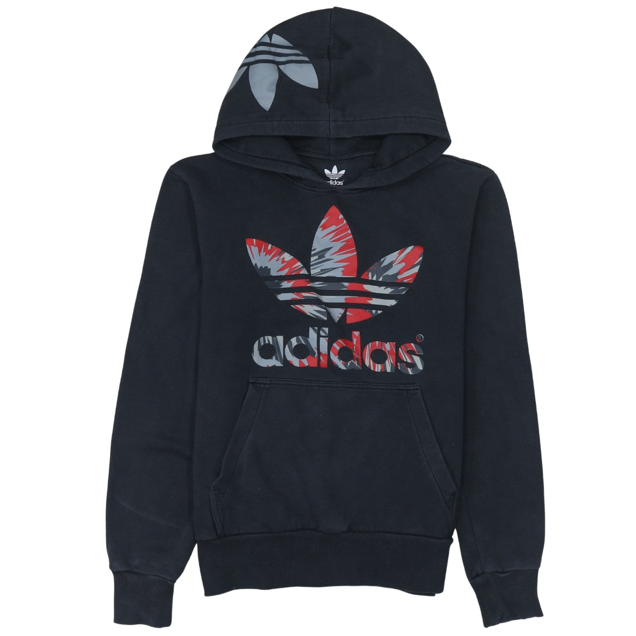 Adidas Mens Black S Pullover Hoodie with Trefoil Logo