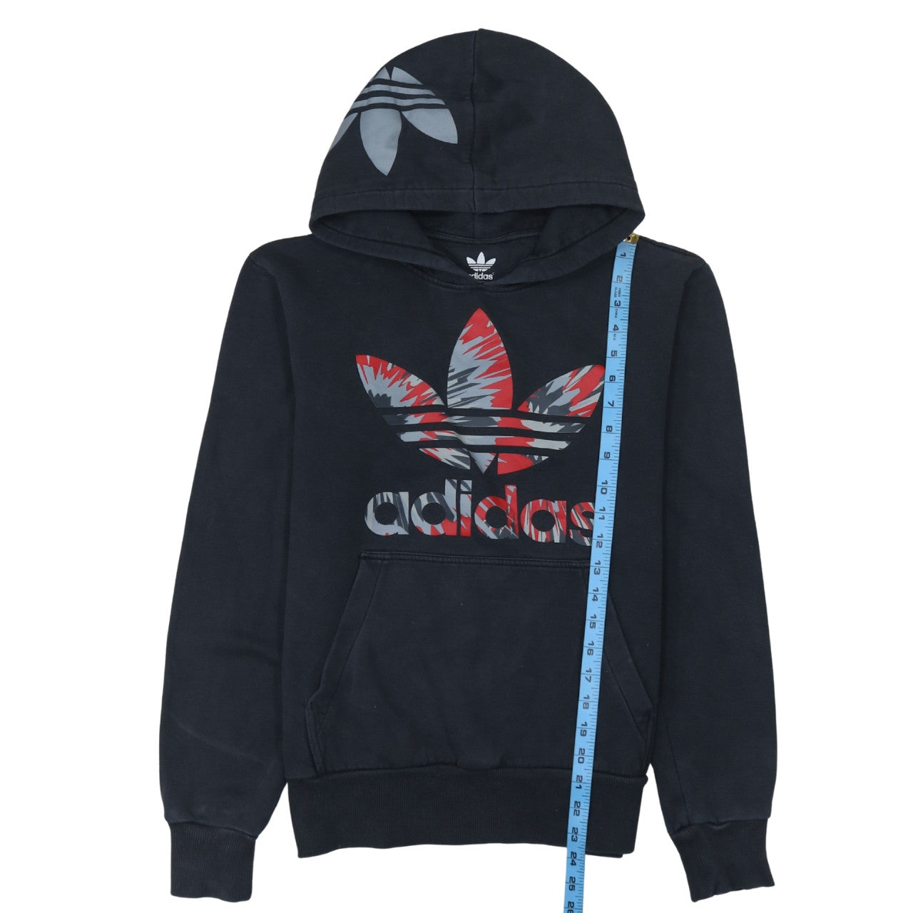 Adidas Mens Black S Pullover Hoodie with Trefoil Logo