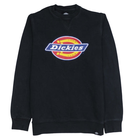 Dickies Men's Black Small Pullover Sweatshirt Crew Neck Logo