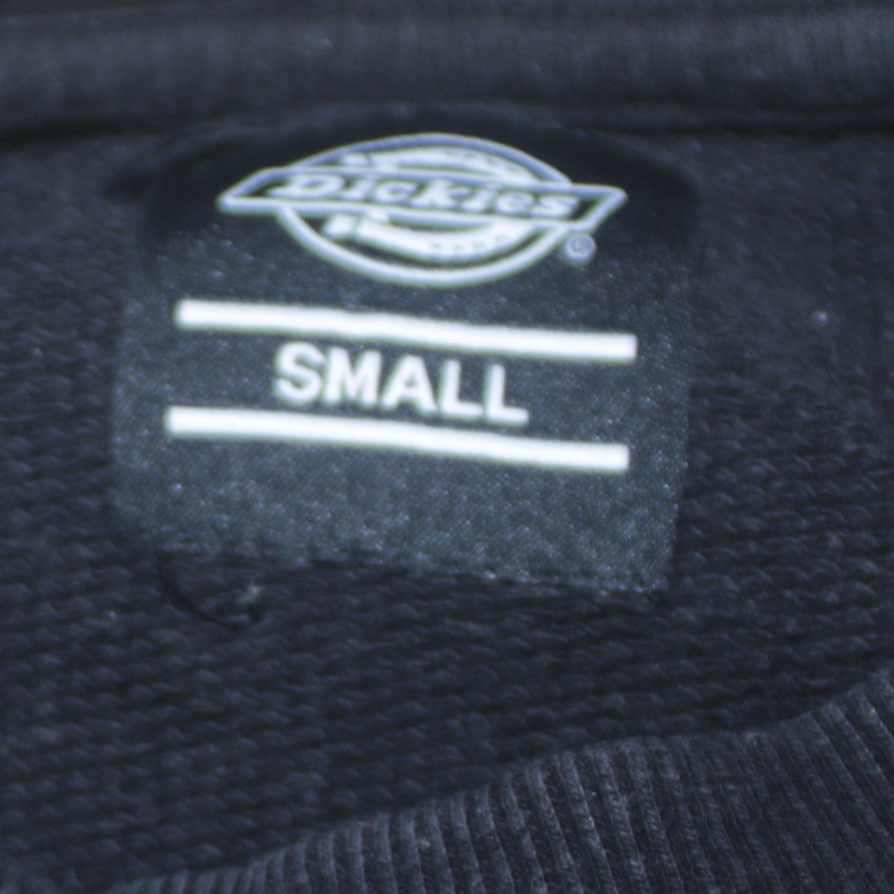 Dickies Men's Black Small Pullover Sweatshirt Crew Neck Logo