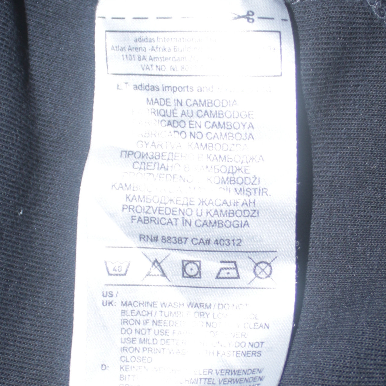 Adidas Boys Dark Grey Full Zip Hoodie Size 11-12 Years Hooded Sportswear