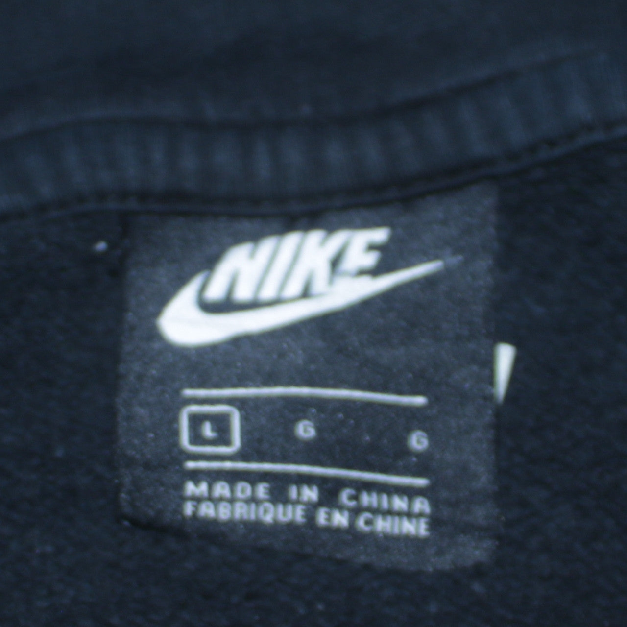 Nike Men's Black Pullover Hoodie L Regular Fit Sports Fleece