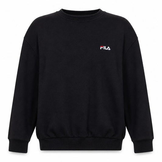 FILA Men's Black XS Pullover Sweatshirt Crew Neck Logo Fleece