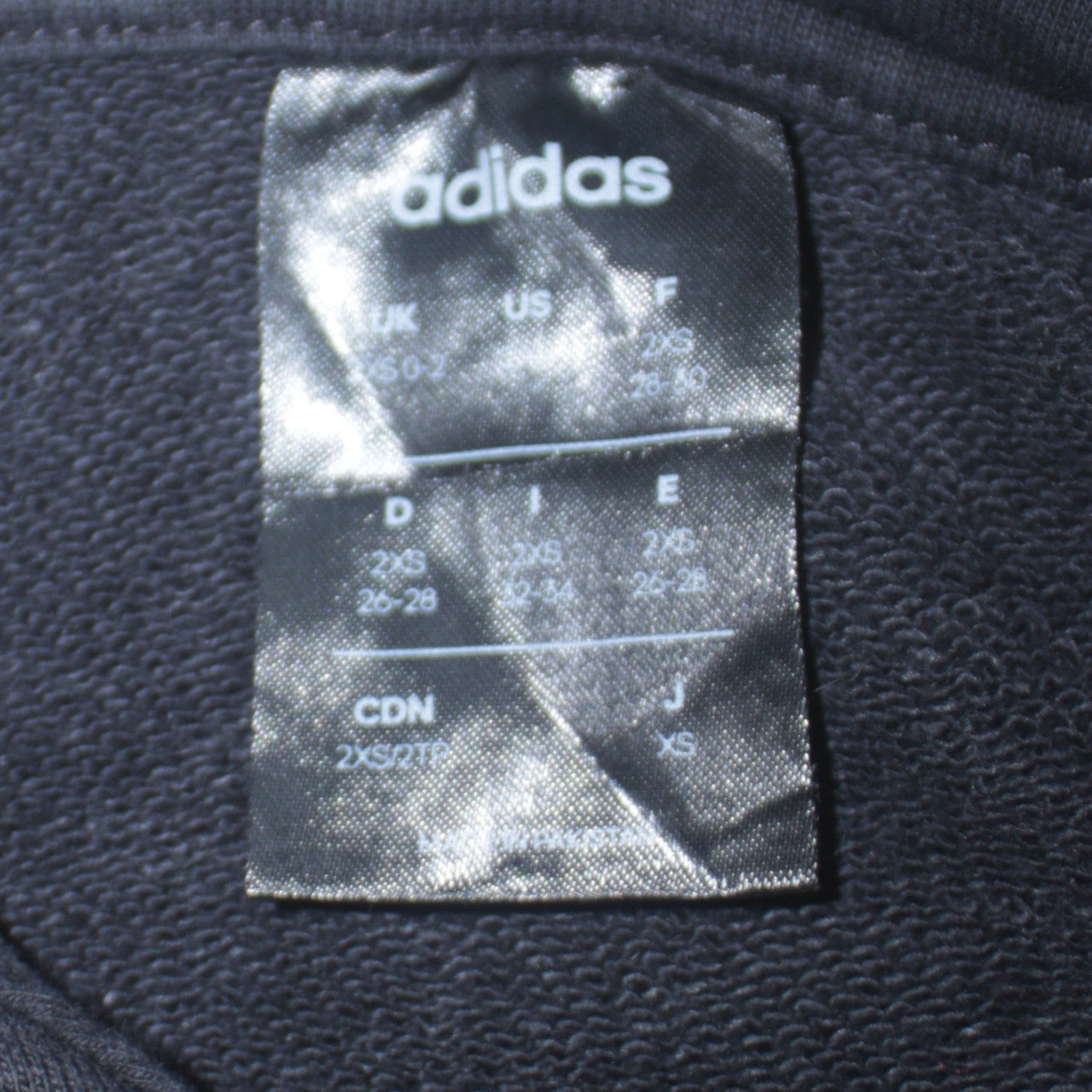 adidas Teens Black XS Pullover Hoodie with Logo Stripe Design