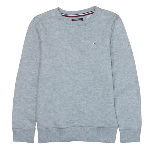 Tommy Hilfiger Boys Grey Sweatshirt Size 152 Cotton Blend Crew Neck