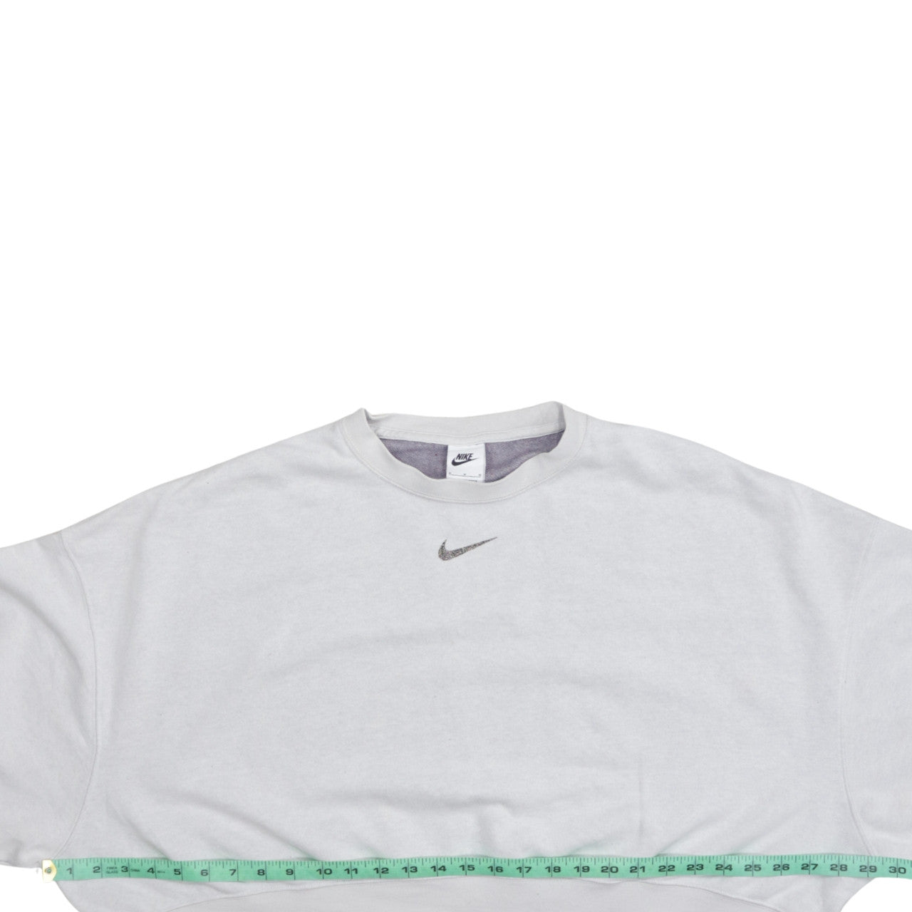 Nike Women White Cropped Pullover Sweatshirt Medium