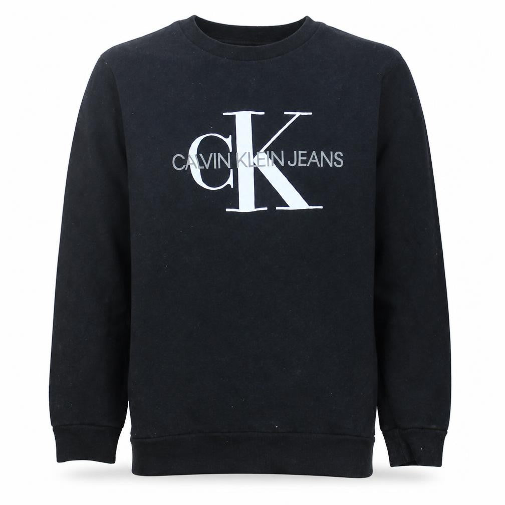 Calvin Klein Jeans Men's Black Graphic Logo Sweatshirt Size S