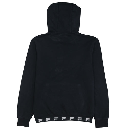 FILA Men's Black XS Pullover Hoodie Embroidered Logo Cotton Blend