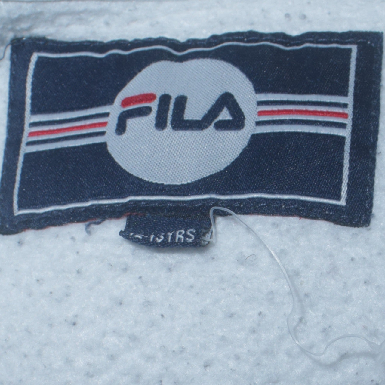 Fila Boys White Pullover Hoodie 13 Years Cotton Blend Logo Design