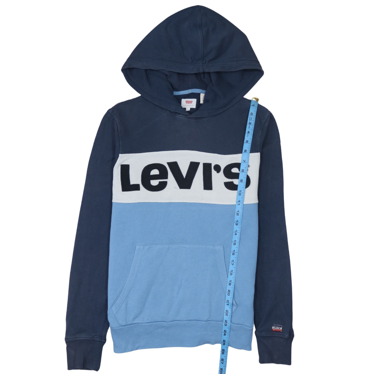 Levi's Men's Blue Pullover Hoodie S Logo Graphic Sweatshirt