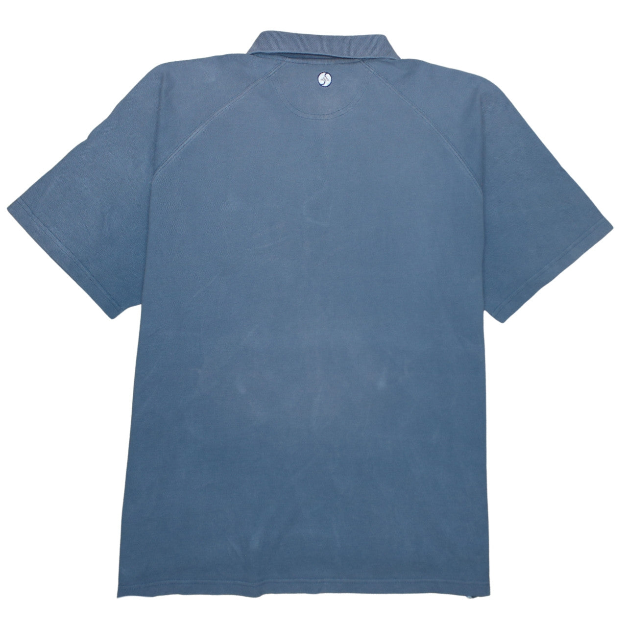 Adidas Mens Blue Cotton Polo Shirt Size L Short Sleeve