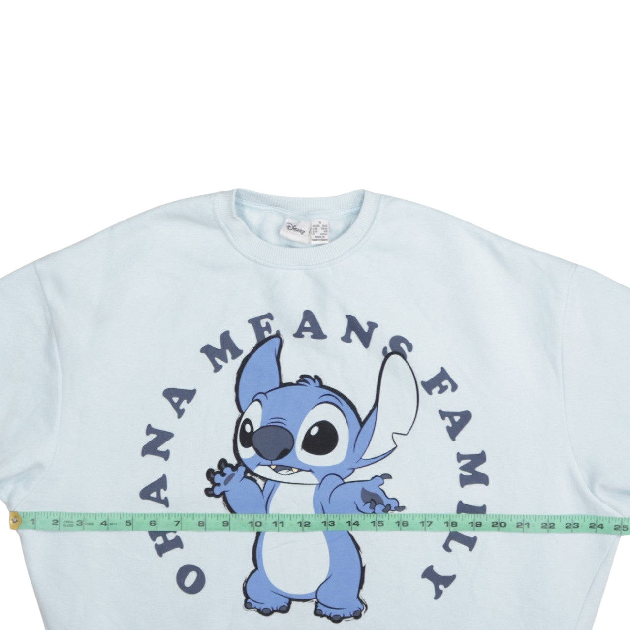 Disney Women Blue Stitch Sweatshirt Small Pullover Crew Neck