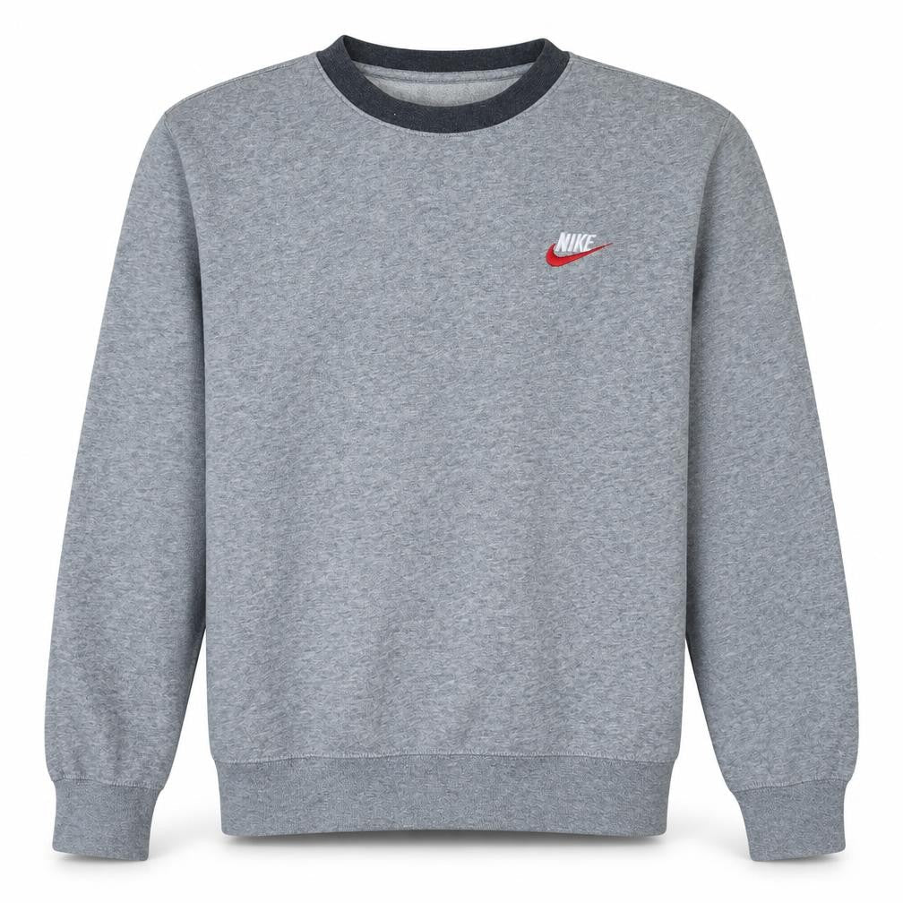 Nike Mens Grey Embroidered Logo Crew Neck Sweatshirt Small