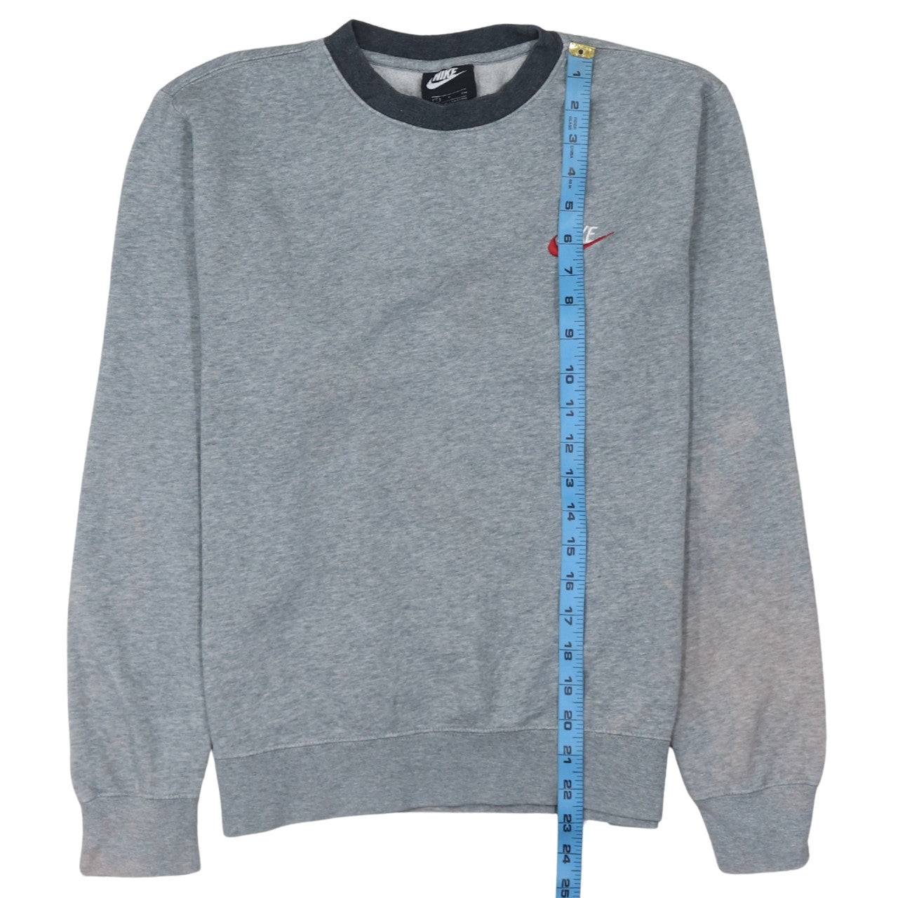 Nike Mens Grey Embroidered Logo Crew Neck Sweatshirt Small