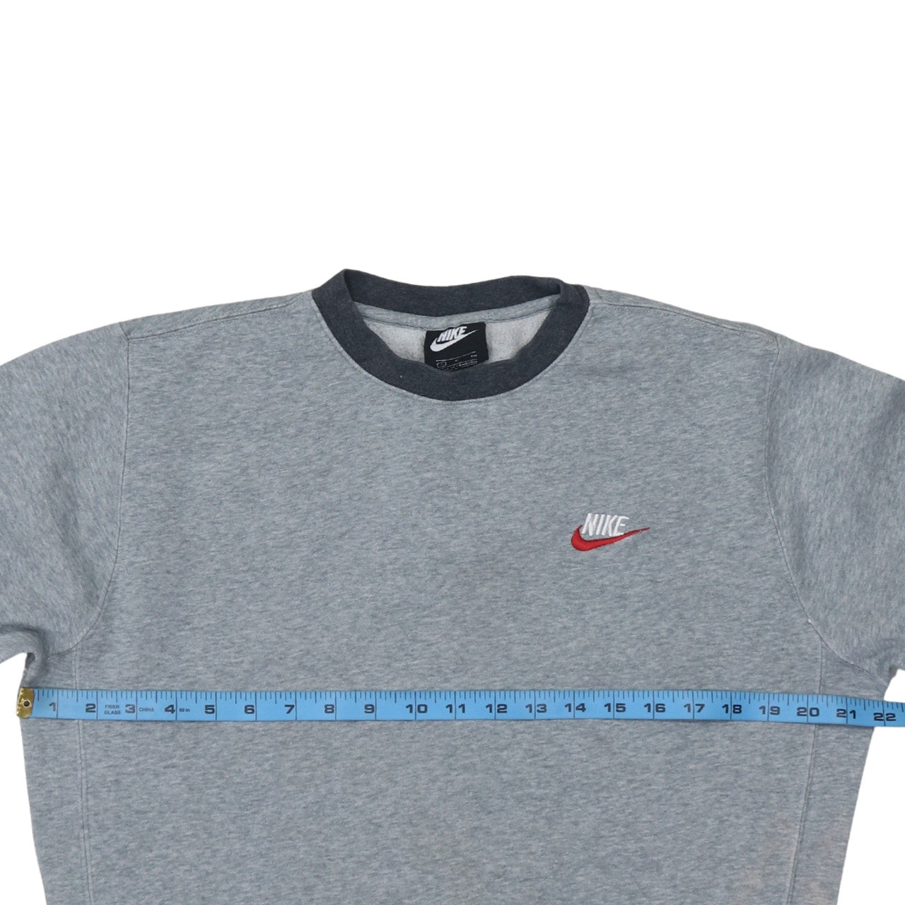 Nike Mens Grey Embroidered Logo Crew Neck Sweatshirt Small