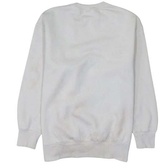 Nike Women Beige XS Pullover Crew Neck Sweatshirt Classic Logo